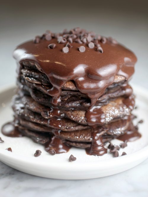 Decadent Double Chocolate Pancakes - Bakerella